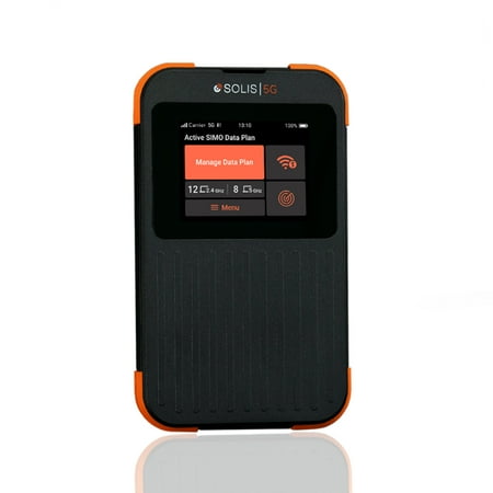 Solis 5G WiFi Mobile Hotspot and Power Bank, Lifetime Data Plan, Local & International Coverage Router, Multi-Carrier Access, No Contract or SIM Card Required, 16 Connected Devices