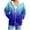 Blue, variant on Scyoekwg Womens Hoodies Coats Zipper Drawstring Hooded Sweatshirt Jackets Loose Casual Long Sleeve Gradient Color Fashion Coats (Blue,L)