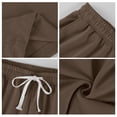 thumbnail image 5 of LWavelet Mens Waffle Shorts Casual Summer Elastic Waist Drawstring Lightweight Solid Beach Vacation Shorts with Pockets,Brown 3XL, 5 of 6