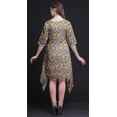 thumbnail image 4 of Bimba Baies Roses Rouges et Kurta Asymétrique Artistique à Motif Floral Tuniques Indiennes pour Femmes Vêtements Indiens Imprimés Moyen, 4 of 6