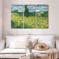 thumbnail image 2 of Elephant Stock Green Field 1889 Wall Art - Horizontal Multi Panel Canvas - Living Room Wall Decor - Nature Multi Panel - Green And Blue Decor By Vincent Van Gogh - 50" x 32", 2 of 8