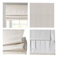 thumbnail image 3 of JERFIT Basketweave Textured Cordless Roman Shade, Thermal Room Darkening Window Blind, Ivory Polyester Fabric, Inside/Outside Mount, 64" Length, 3 of 10