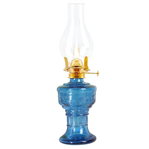 LAMIRO Classic Vintage Glass Kerosene Oil Lamps, Hurricane Lamp Lantern Vintage Oil Lamps for Indoor Use Decor Chamber 13*6In