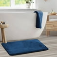 thumbnail image 4 of Nestl Absorbent Memory Foam Bath Mat Set Bathroom Rug, Royal Blue, 20"X30", 4 of 7