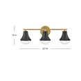 thumbnail image 5 of 85513BK Lark Haddie - 30W 3 LED Bath Vanity-9 Inches Tall and 24 Inches Wide-Black Finish, 5 of 11