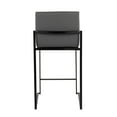 thumbnail image 5 of LumiSource Black Steel, Grey PU Fuji High Back Counter Stool - Set of 2, 5 of 8