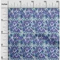 thumbnail image 2 of oneOone Cotton Jersey Royal Blue Fabric Ikat Craft Projects Decor Fabric Printed By The Yard 58 Inch Wide, 2 of 6