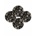 thumbnail image 7 of 15 Inch Round Placemats Set of 4, Geometric Black Non Slip Heat Insulation PP Table Mats, Abstract Goldeb White Boho Circle Dot Washable Place Mats for Kitchen Dining Party Table Decor, 7 of 7