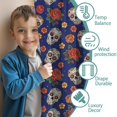 thumbnail image 3 of Blackout Kids Curtains,Blue Skull Rose Flower Pattern Childrens Insulated Curtains Set Of 2,Bedroom Essentials,Toddler Room Decor 52x63in(132x160cm), 3 of 5