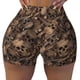 thumbnail image 2 of Fotbe Brown Camouflage Skull Shorts Sin Costuras – Shorts Deportivos de Cintura Alta para Mujer, Elásticos para Gimnasio, Yoga, Running o Ciclismo-Small, 2 of 8