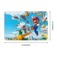 thumbnail image 3 of Lsque Mario Pattern Doormat, Durable Flannel Fabric, Waterproof Stain and Fade Resistant, Low Profile,Indoor Outdoor Door Mats, Easy Clean Patio Entrance Mat, 16x24in, 3 of 8