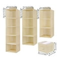 thumbnail image 3 of fsxdhpcsgfc Hanging Bedroom Storage Hanging Bag Non Woven Washable Foldable Clothing Storage Bag Home Wardrobe Organizer Artifact under Bed Book Storage Tote Slide Storage System Container under Bed, 3 of 6