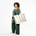 thumbnail image 4 of Fit + Fresh All The Things XL Tote Bag, Travel & Overnight Bag, Taupe Stripe, 4 of 8