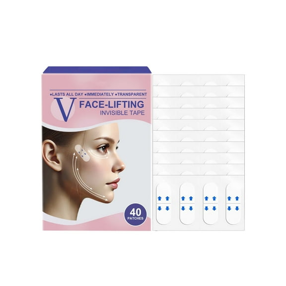 HHBEAUTY Face Lift Tape, Face Lift Tape Invisible, Face Tape Lifting Invisible, Face Tape Instantly Lifts Sagging Skin Around The Face, Hides The Double Chin and Creates A v-Shaped Face 40PCS