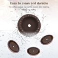 thumbnail image 4 of Reusable Coffee Capsule Lid Compatible with Nespresso Vertuo Pods and VertuoLine Capsules Coffee Filter Refillable Food Grade Silicone with Spoon and Brush - Pack of 4 (Brown), 4 of 5
