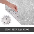 thumbnail image 3 of Non Slip Door Mat, Silver Glitter Fast Drying Bath Tub Mats, Absorbent Bathroom Rugs Entrance Welcome Mat, Bath MatS for Tub, Floor, Home, Kitchen, Hotel,16x24in, 3 of 7