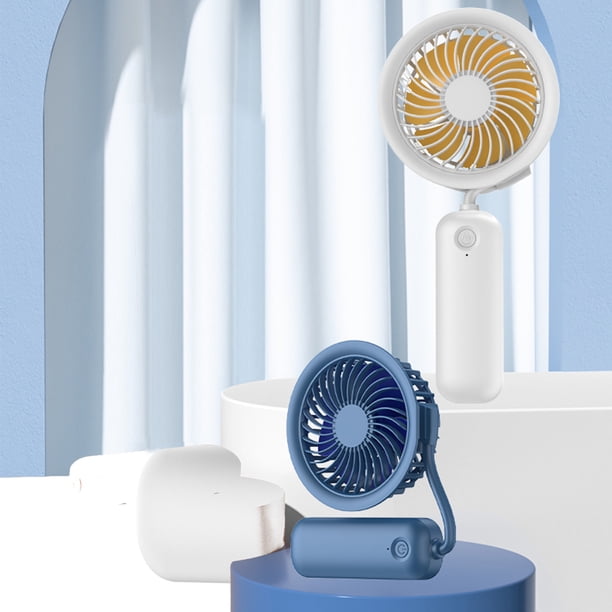 Fiudx Ventilador Portátil de Mano, Versión Mejorada 2022, Soporte Flexible y Ajustable, Recargable Por Usb, Funcionamiento Silencioso, Ideal para Oficina, Coche, Viajes y Barbacoas, Tamaño 15 X 15 Cm