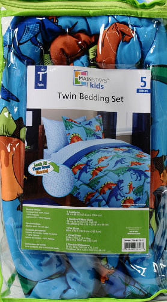 Mainstays Kids Dinosaur Bed-in-a-Bag Bedding Set, Twin