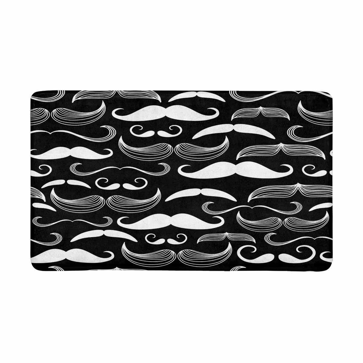 POP Mustache Pattern Front Door Mat 30x18 Inches Doormat for