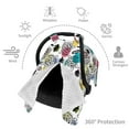thumbnail image 3 of Car Seat Cover Baby, Turtle print D Baby Car Seat Cover for Baby Boys Girls Newborn , Infant Car Seat Canopy Cover Nursing Breastfeeding Cover Warm Blanket, 3 of 7