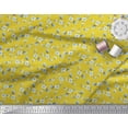 thumbnail image 3 of Soimoi Moss Georgette Fabric Leaves & Magnolia Floral Decor Fabric Printed Yard 42 Inch Wide, 3 of 3