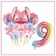 thumbnail image 3 of Decoraciones para fiesta de cumpleaños de Disney Stitch, globos 3D de Lilo y Stitch, vasos de papel rosados, platos, servilletas, suministros, pancartas, vajilla para niños, 3 of 5