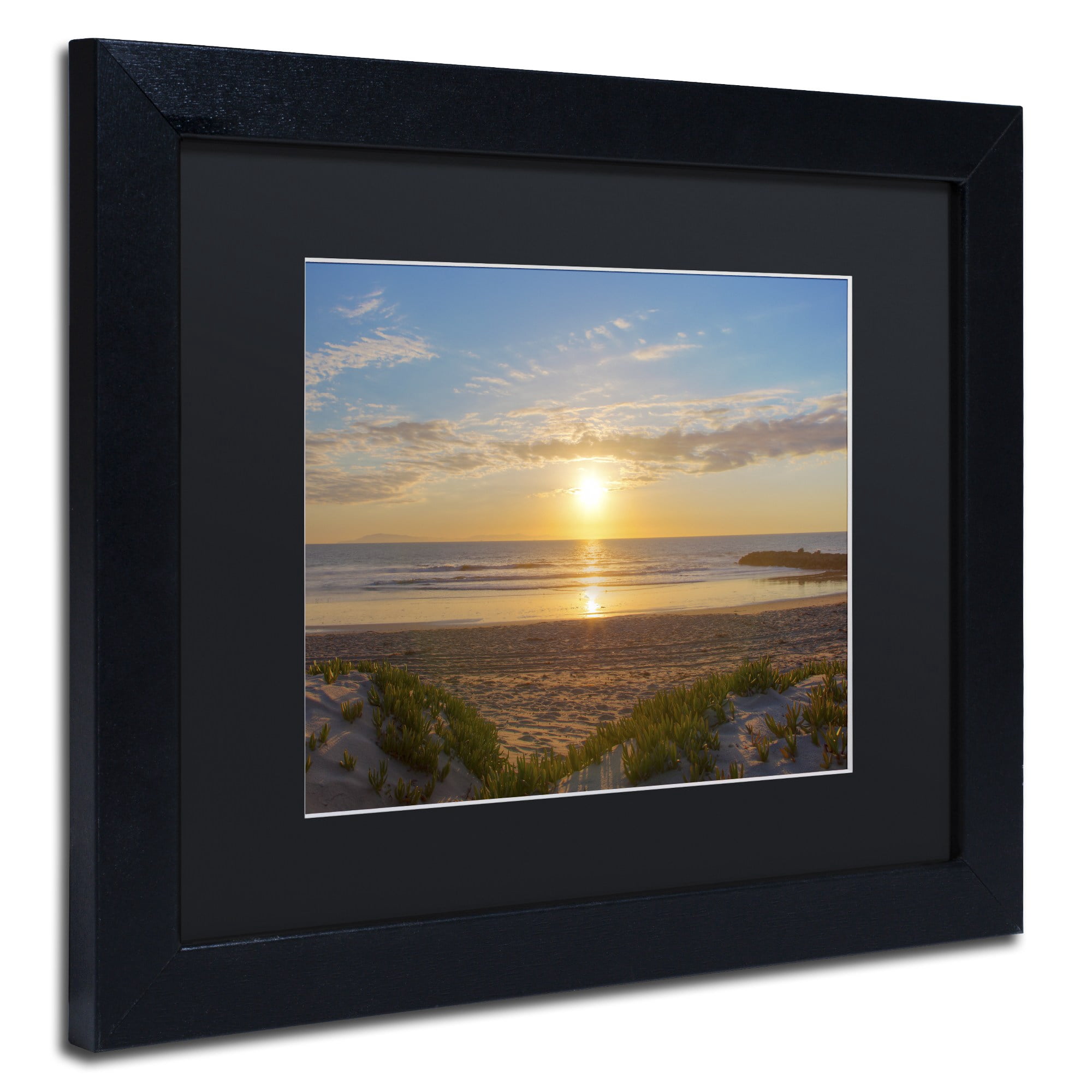 Chris Moyer 'Pierpont Sunset' Black Matted Framed Art