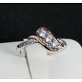 thumbnail image 2 of Bianca 3 stone Engagement Wedding Ring Women Two-tone Ginger Lyne Collection, 2 of 6