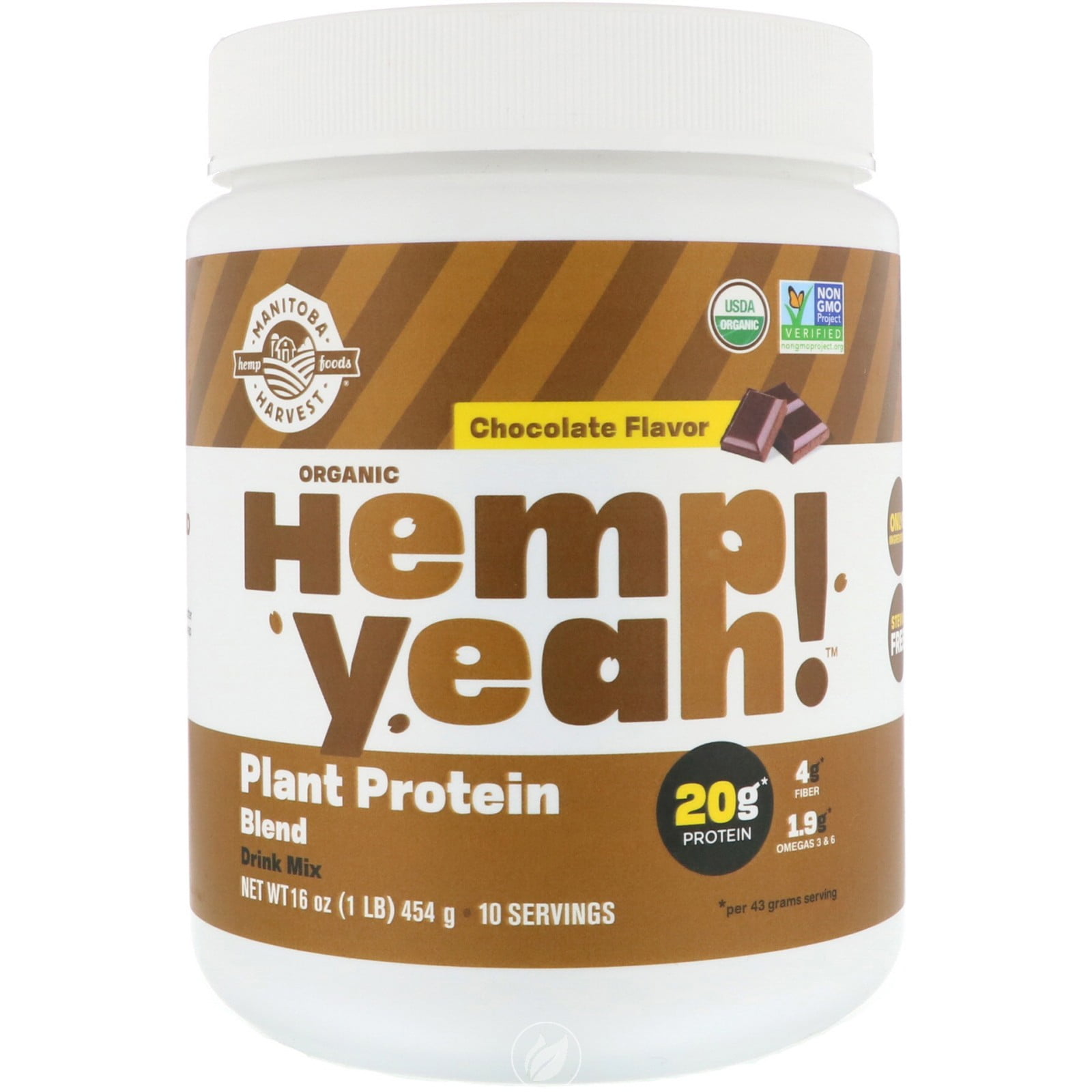 MANITOBA HARVEST HEMP FOODS Hemp Yeah! Plant Protein Blend Chocolate OG