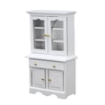 thumbnail image 3 of Gabinete de casa de muñecas 1:12, armario en miniatura de madera, muebles, accesorios de decoración, blanco, 3 of 5