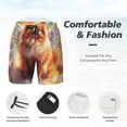 thumbnail image 3 of Honeii Cute Cloud Pomeranian Print Men's Swim Shorts,Mens Swim Trunks,Breathable Mesh Beach Shorts for Swimming,Surfing, and Beach Activities-XX-Large, 3 of 6