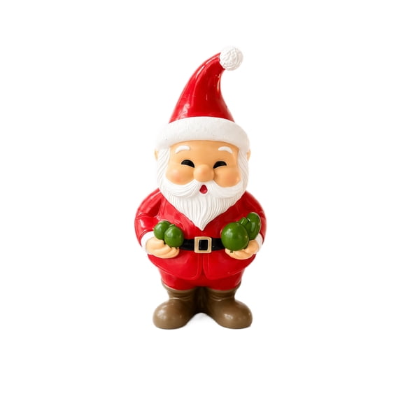 Gardjoe Premium Collectible Santa Claus Resin Figurine with Hand Painted Details in Red and Green for High End Christmas Tabletop and Shelf Display