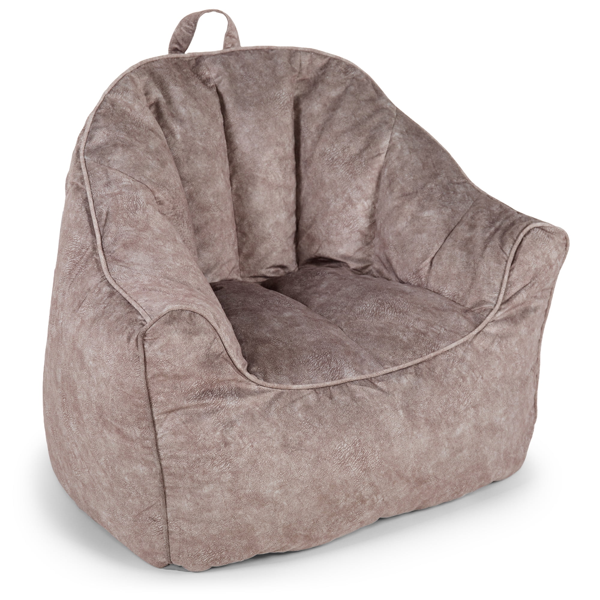 Big Joe Hug Bean Bag Chair, Gray Hyde, Faux Polyester Blend, Kids/Teens, 3 feet