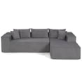 thumbnail image 1 of Costway 110.5" Modular Sectional Sofa with Deep Seats & Comfy Backrests, Comfy Armrests Gray, 1 of 9