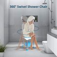 Endynino Swivel Shower Chair for Inside Shower, 360 Degree Adjustable