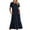 #5, variant on Busydd Womens Summer Dresses 2024 Flowy Tiered Pleated Maxi Dresses Short Sleeve Round Neck Beach Dress Fashion Casual Loose Sundress with Pockets