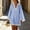 Light Blue, variant on QUNYINEY Striped Women Summer Dresses Beach Long Sleeve Mini T-Shirt Dress Casual Loose Fit Vacation V Neck Dresses