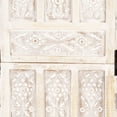 thumbnail image 3 of vidaXL Hand carved 4-Panel Room Divider White 160x165 cm Solid Mango Wood, 3 of 5