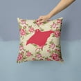 thumbnail image 2 of Manta ray Shabby Chic Yellow Roses  Fabric Decorative Pillow, 2 of 4