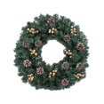 thumbnail image 2 of Hwkond Pre-Lit Christmas Garland Christmas Wreath Christmas Rattan Indoor Hanging Scene Arrangement Wall Decoration 40cm Christmas Decorations Wreaths For Front Door, 2 of 6