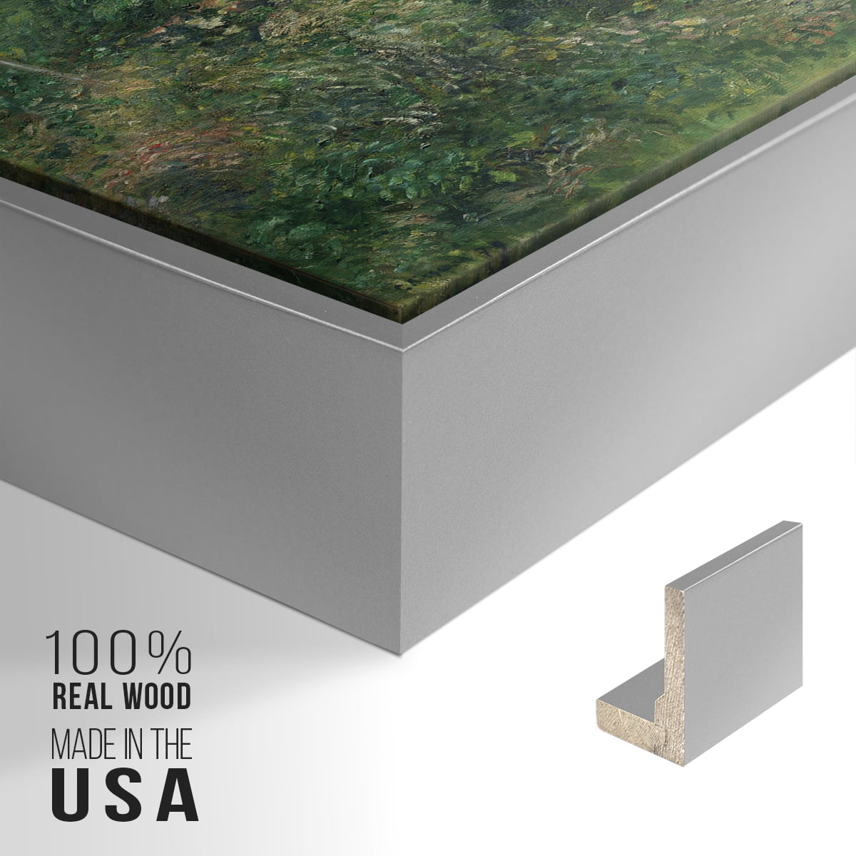 Vintage Landscape-XXX By Wexford Home Framed in Silver Wood Gallery Wrapped Canvas 25 in. x 37 in.