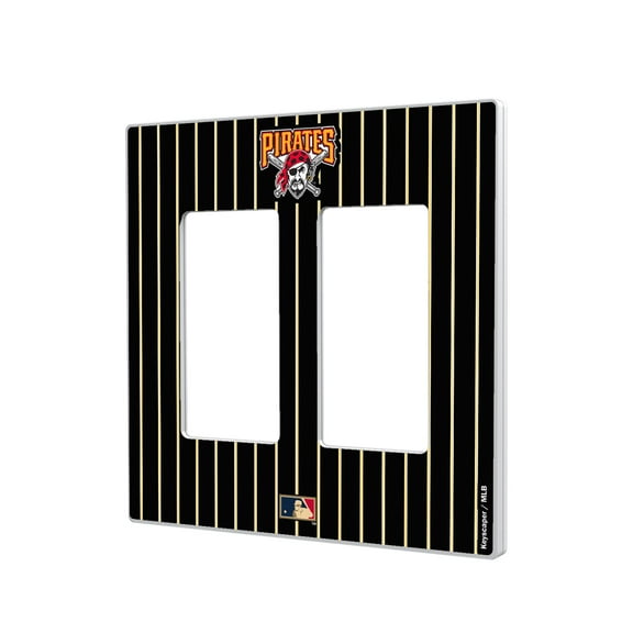 Pittsburgh Pirates 1997-2013 Cooperstown Pinstripe Double Rocker Light Switch Plate