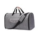 thumbnail image 5 of Bolso de lona, ​​bolso de viaje para traje, bolso de mano para ropa, bolso de hombro ligero para hombres, bolso de viaje de gran capacidad resistente Gris, 5 of 10