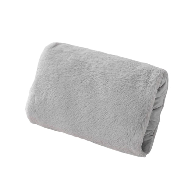 Calentador de manos eléctrico, manguito de mano calentado, calentamiento rápido reutilizable recargable por USB Gris Cola calentador portátil