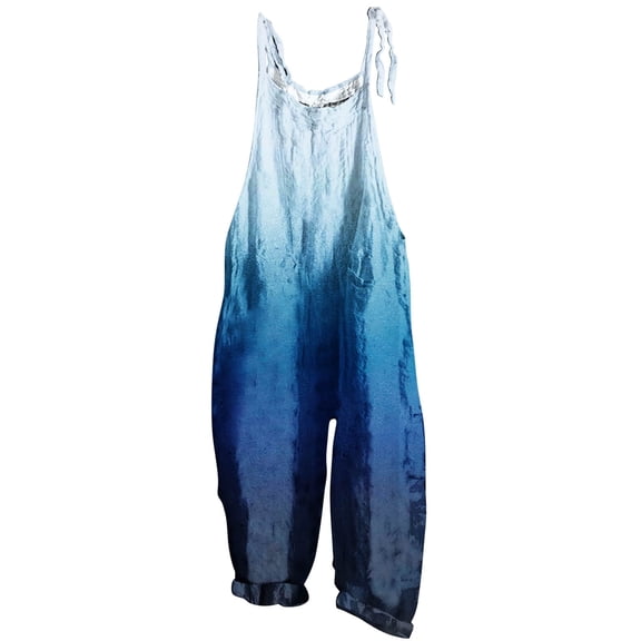 successthop Jumpsuit for Women Baggy Sleeveless One Piece Spaghetti Strap Wide Leg Long Pants Lounge Wear with Pockets M