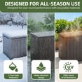 thumbnail image 3 of Dextrus Coffre de Terrasse en Résine de 134 Gallons, Grand, Brun Foncé, Étanche, Boîte de Rangement Extérieure, Contenant de Patio Verrouillable avec Banc pour 2 Personnes pour Coussins, Outils de Jardin et Accessoires de Piscine, 3 of 7