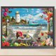 thumbnail image 1 of Cuadros Decorativos 5D bricolaje taladro redondo completo diamante pintura Seaside Seating Kit decoración del hogar Wdftyju de costura negro 4 estilos, 1 of 7
