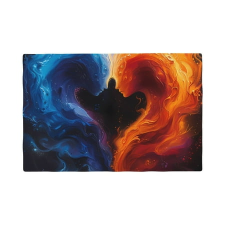 

Placemats Set of 4 / 6 Red and Blue Abstract Placemats for Dining Table Indoor/Outdoors Heat Resistant Washable Placemats 18 x 12