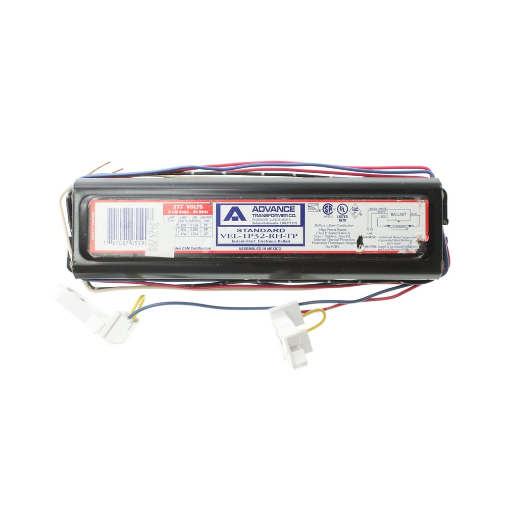 Advance VEL1P32RHTP Fluorescent Electronic Ballast, 1 Lamp, 32W T8