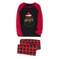 thumbnail image 2 of Conjuntos de pijamas navideños familiares a juego Grinch 2024, pijama de Grinch con parte superior y pantalones de pijama a cuadros, pijama de Grinch para niños y adultos para la familia, Hombres 2XL, 2 of 3